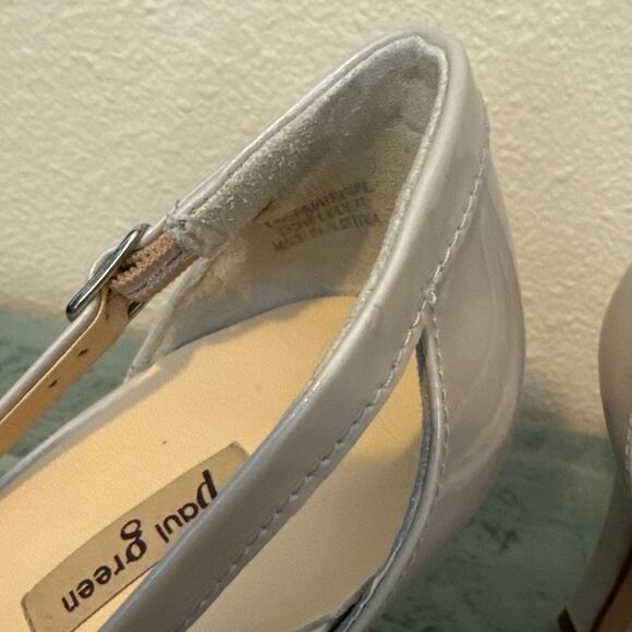 Paul Green Contessa Bone Patent Leather Size 9, 3 1/2" High Heels W Original Box - Picture 8 of 12